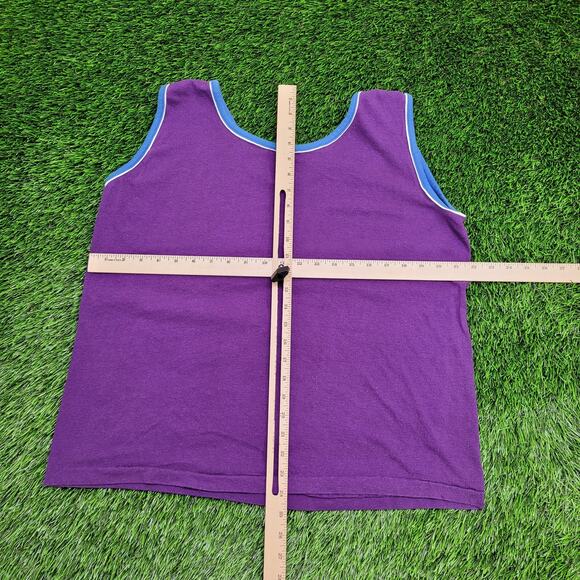 Vintage 80s Champion Blank Tank-Top Women Large 22x24 Purple - Picture 3 of 9